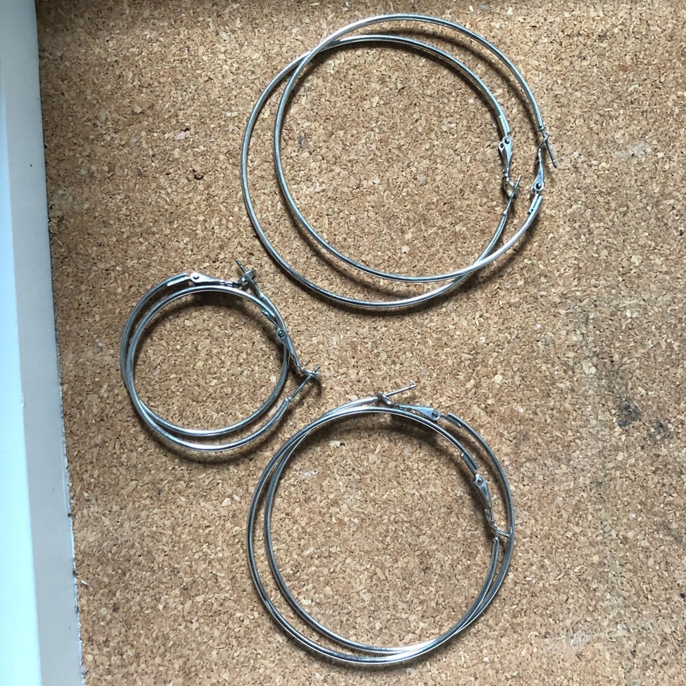 3 Sizes Hoop Earring Set